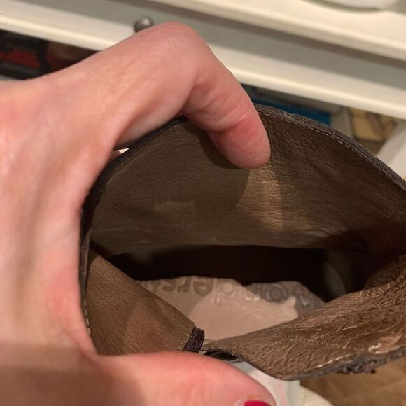 Wonders Fly Leather Chelsea Boot Ankle Height Brown Buckle Block Heel Wmn 41/10 - Picture 10 of 12